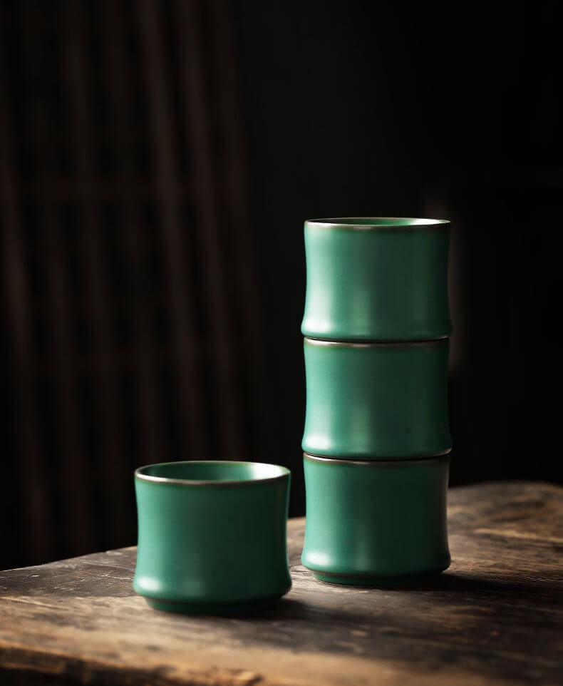 Haruto Ceramic Bamboo Tea Cup