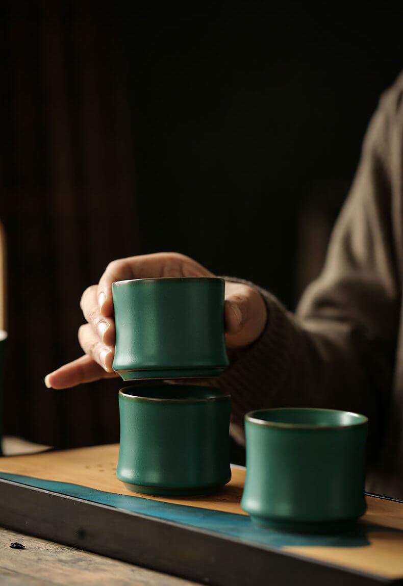 Haruto Ceramic Bamboo Tea Cup