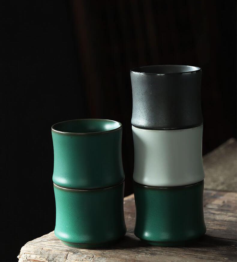 Haruto Ceramic Bamboo Tea Cup