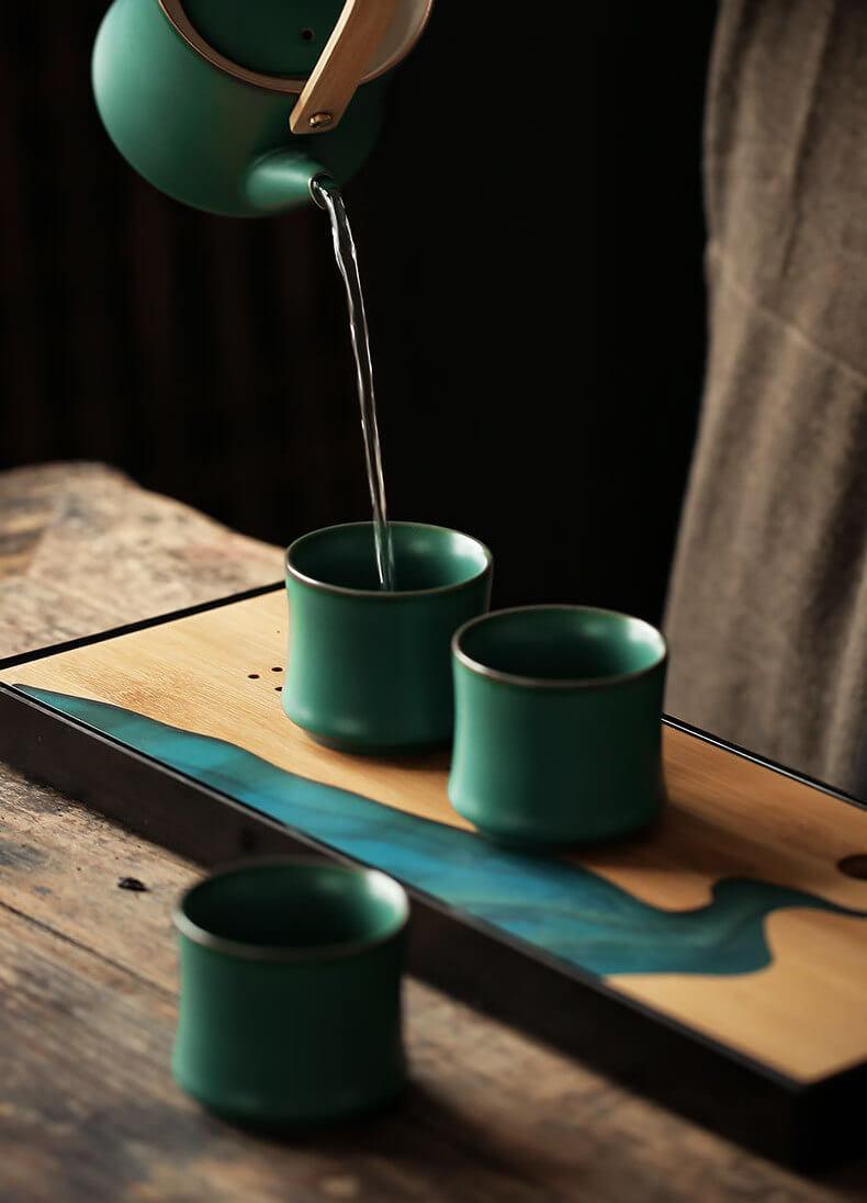 Haruto Ceramic Bamboo Tea Cup