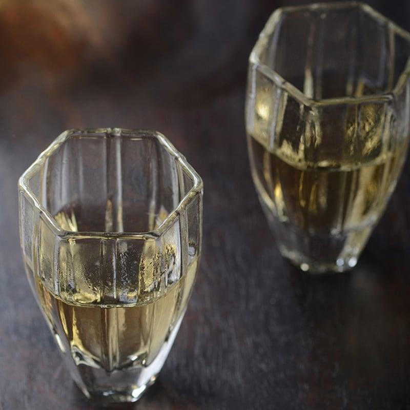 Rei Diamond Glass Tea Cup Set