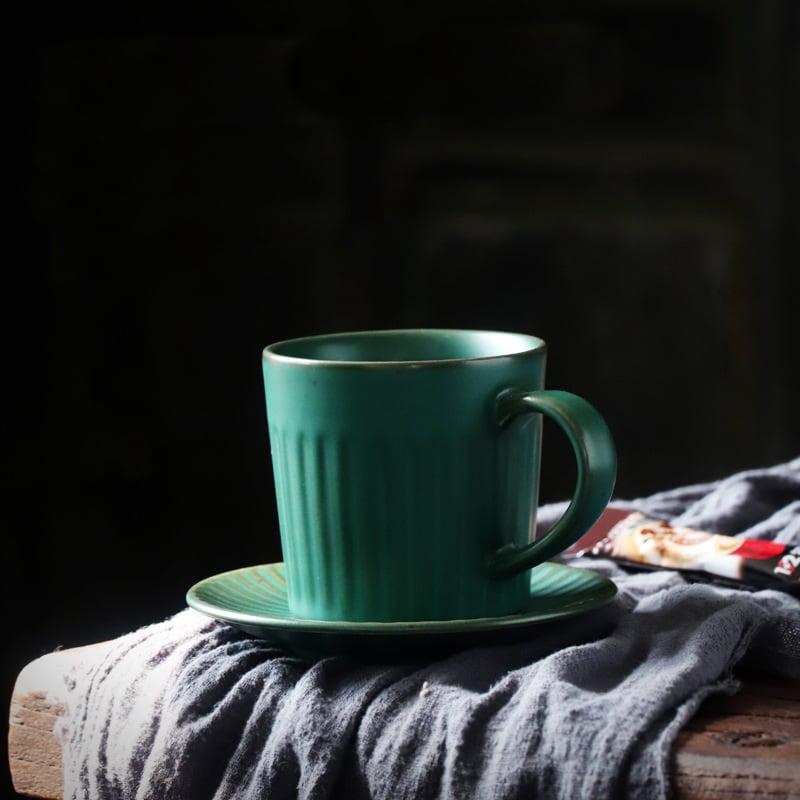 Anzu Ceramic Coffee Cup & Saucer Set
