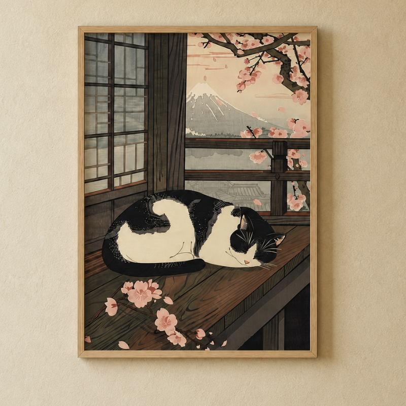 Haru Neko Canvas Art