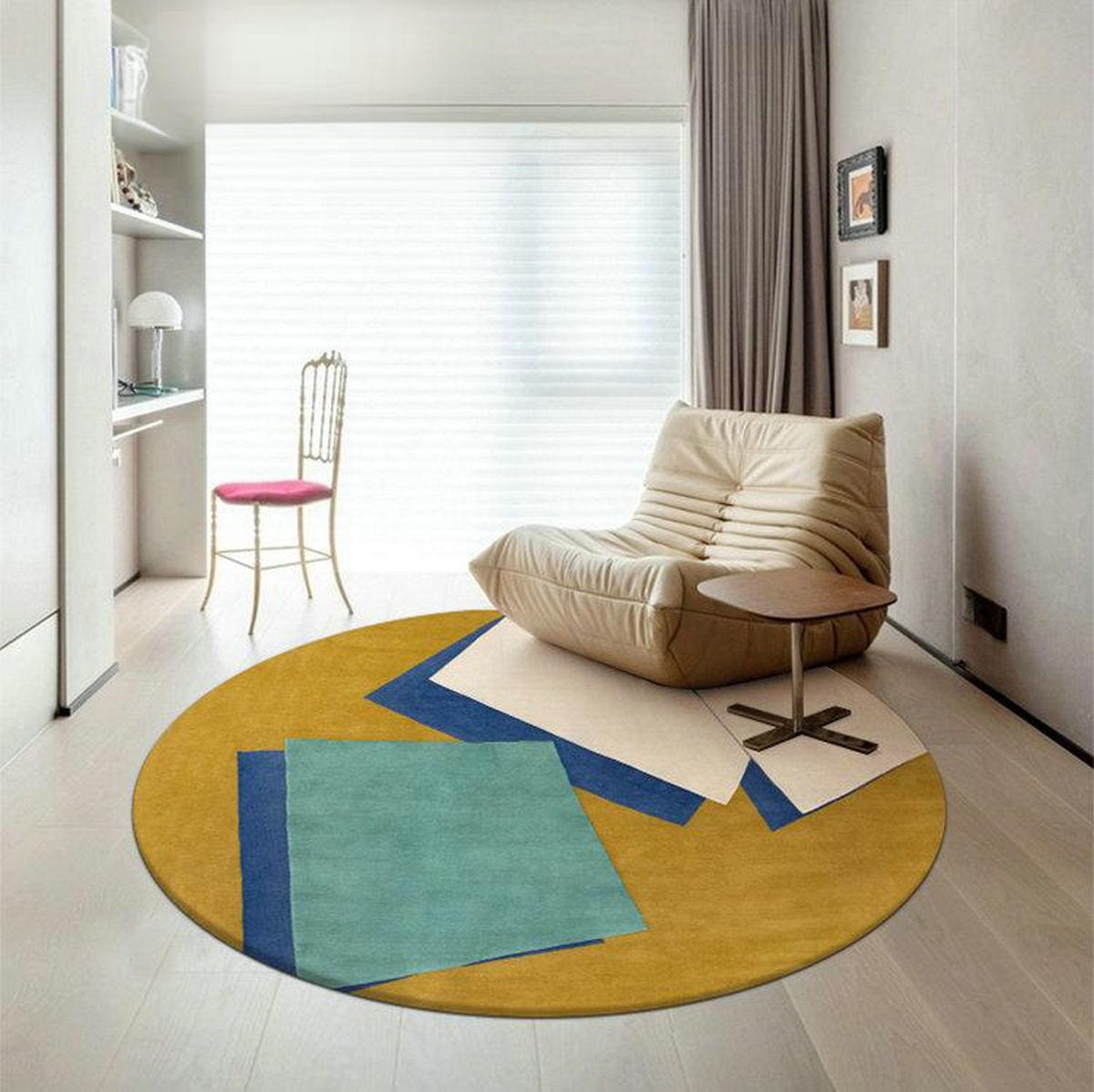 Haruto Abstract Round Rug