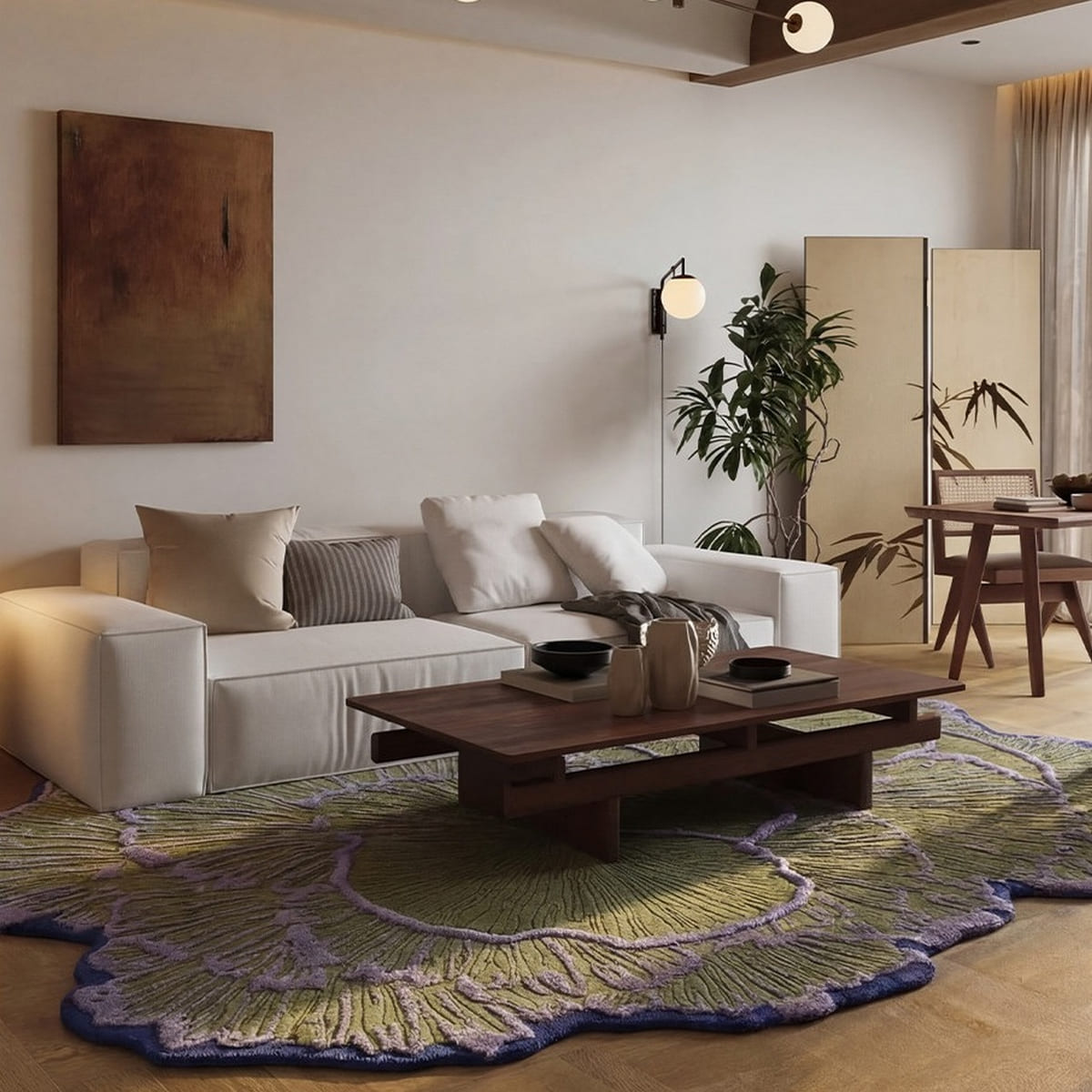 Kaishi Asymmetrical Rug