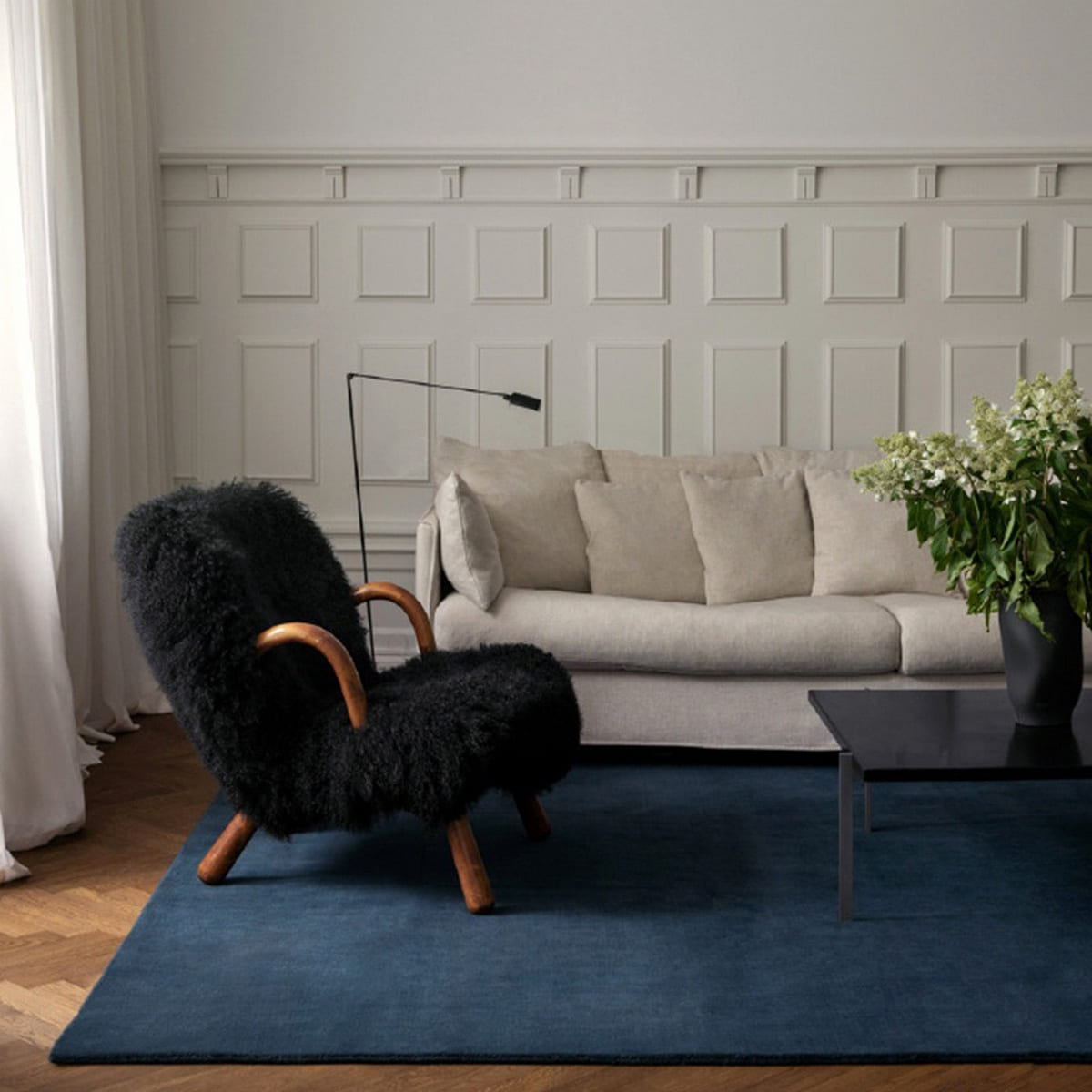 Kaito Prussian Blue Rug