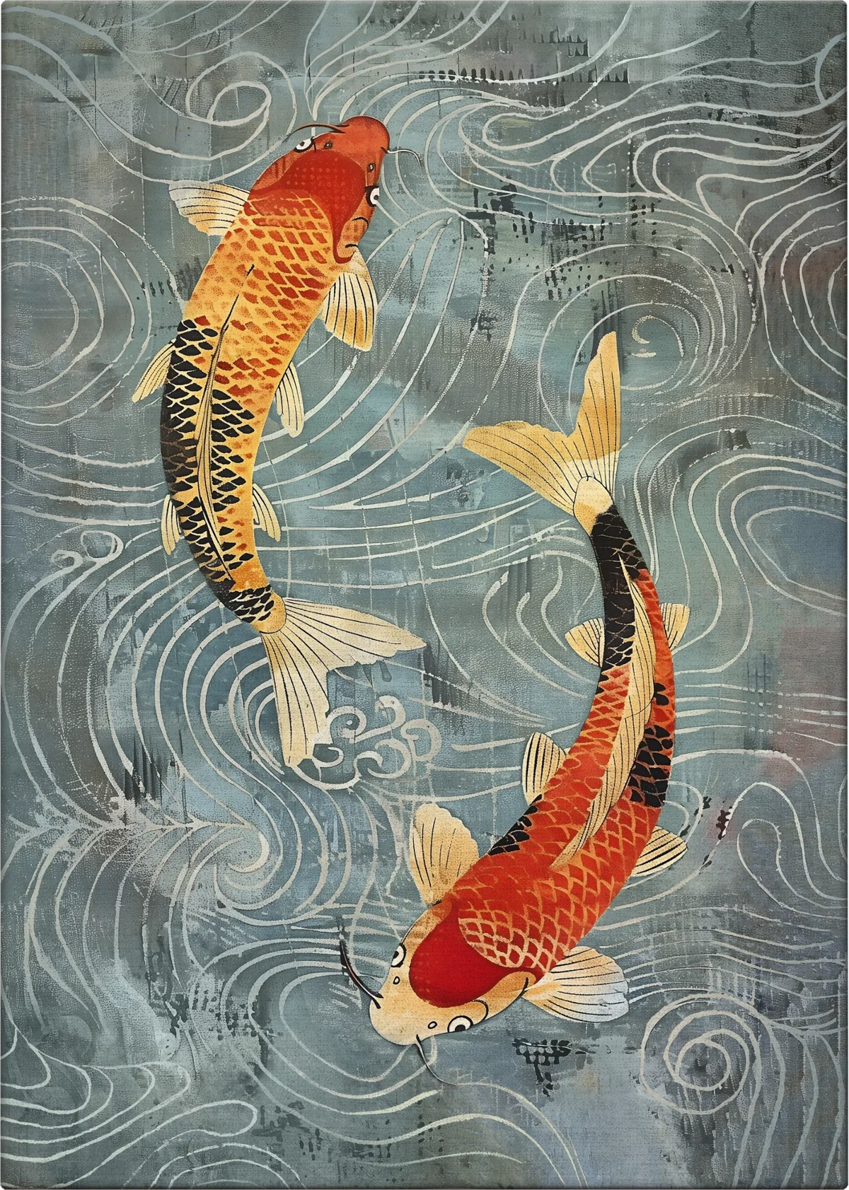 Nagare Koi Canvas Art