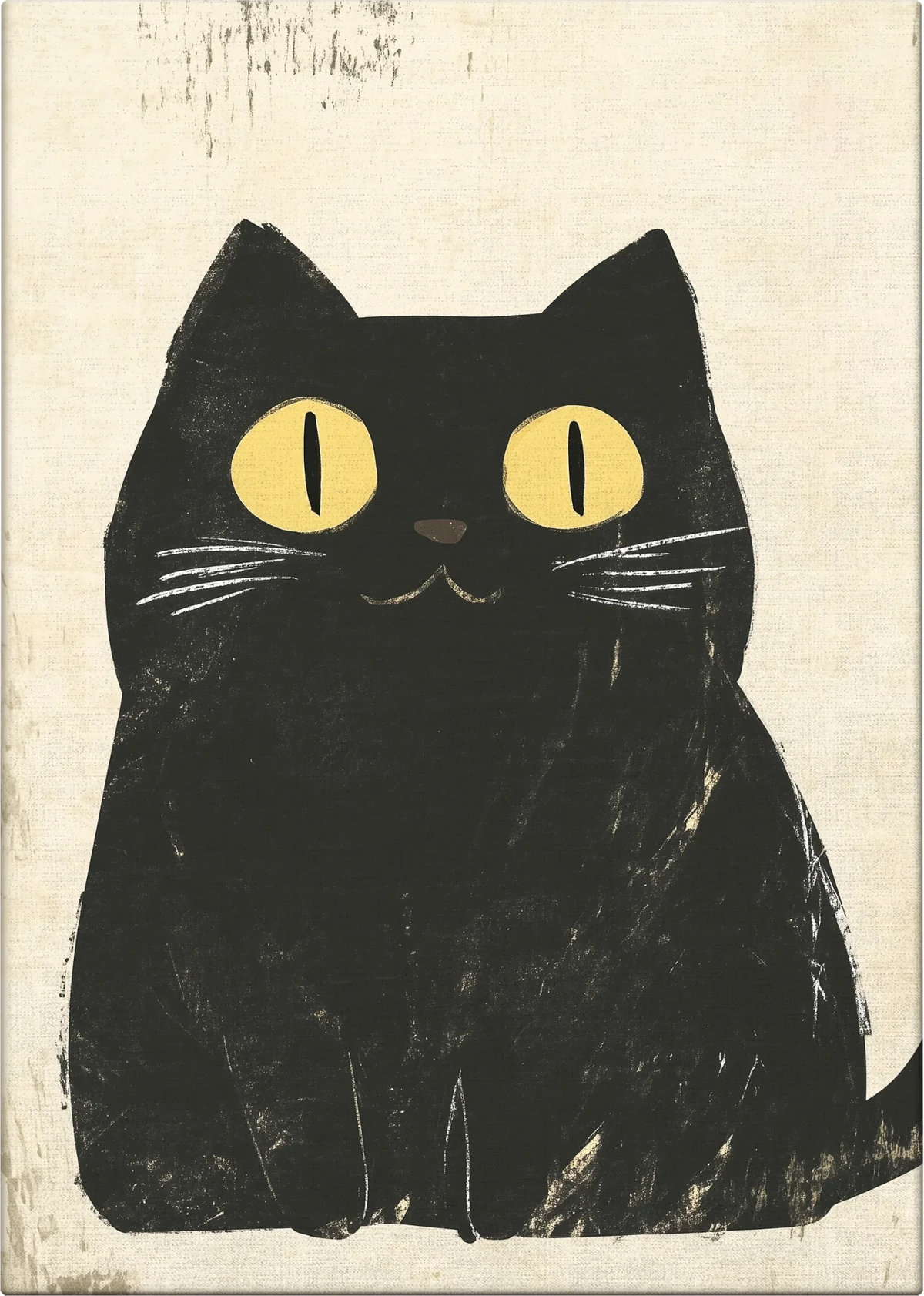 Kuro Neko Canvas Art