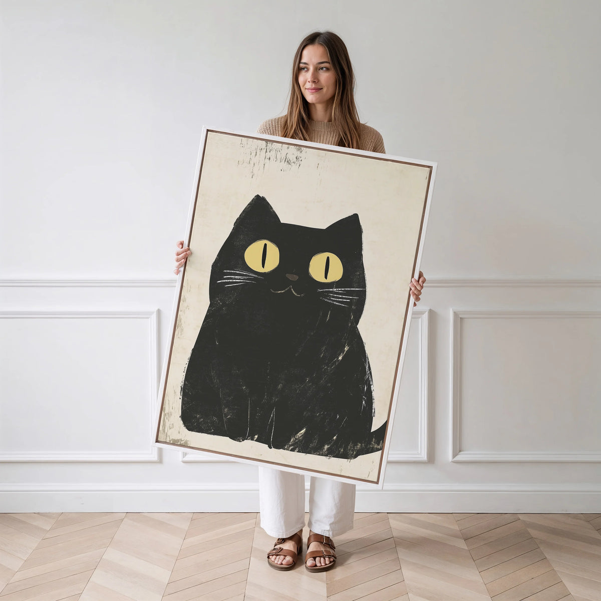 Kuro Neko Canvas Art