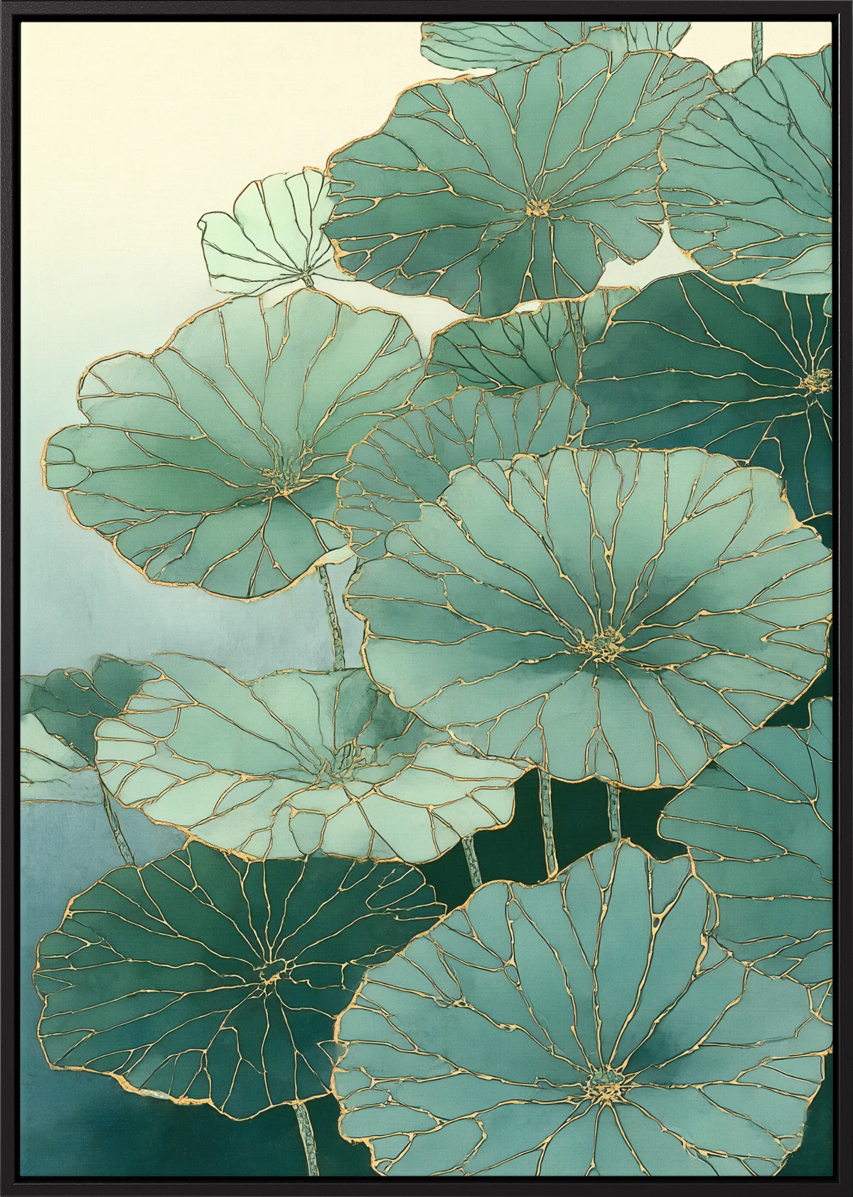 Kintsugi Lotus Canvas Art