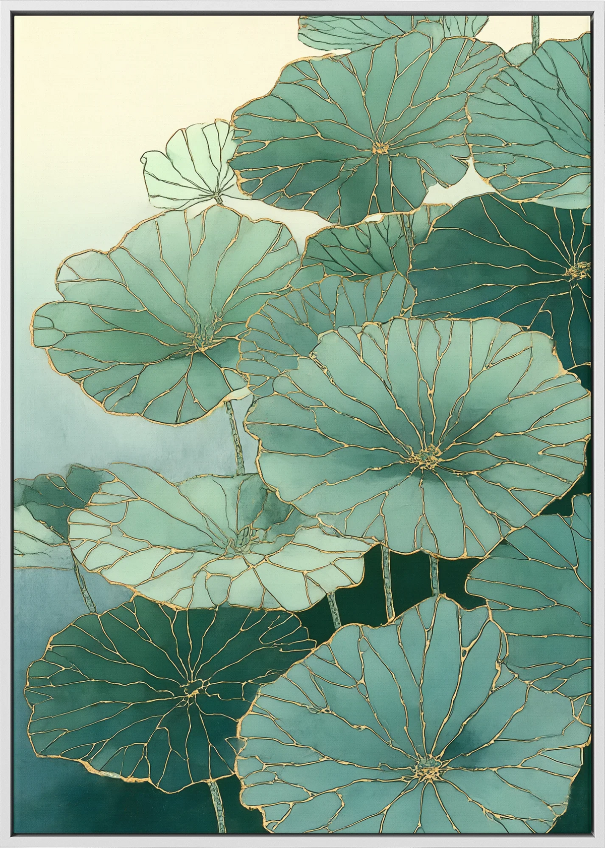 Kintsugi Lotus Canvas Art
