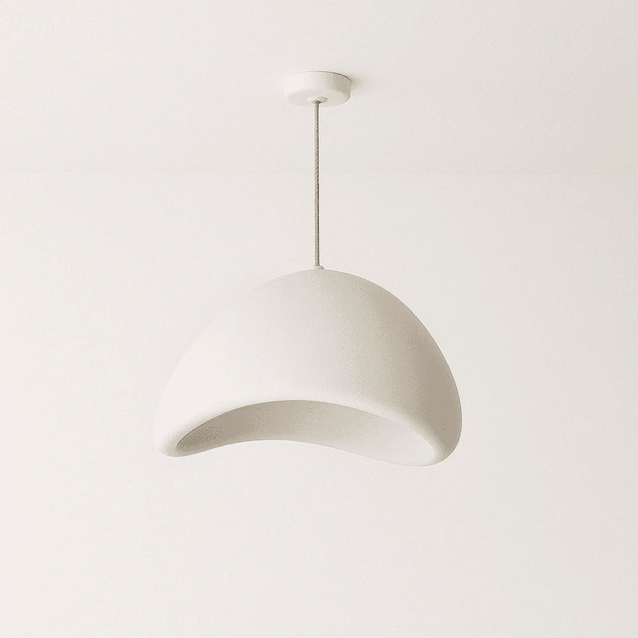 Ishi Dome Pendant Light - Off White Cloud - L32" (80) -