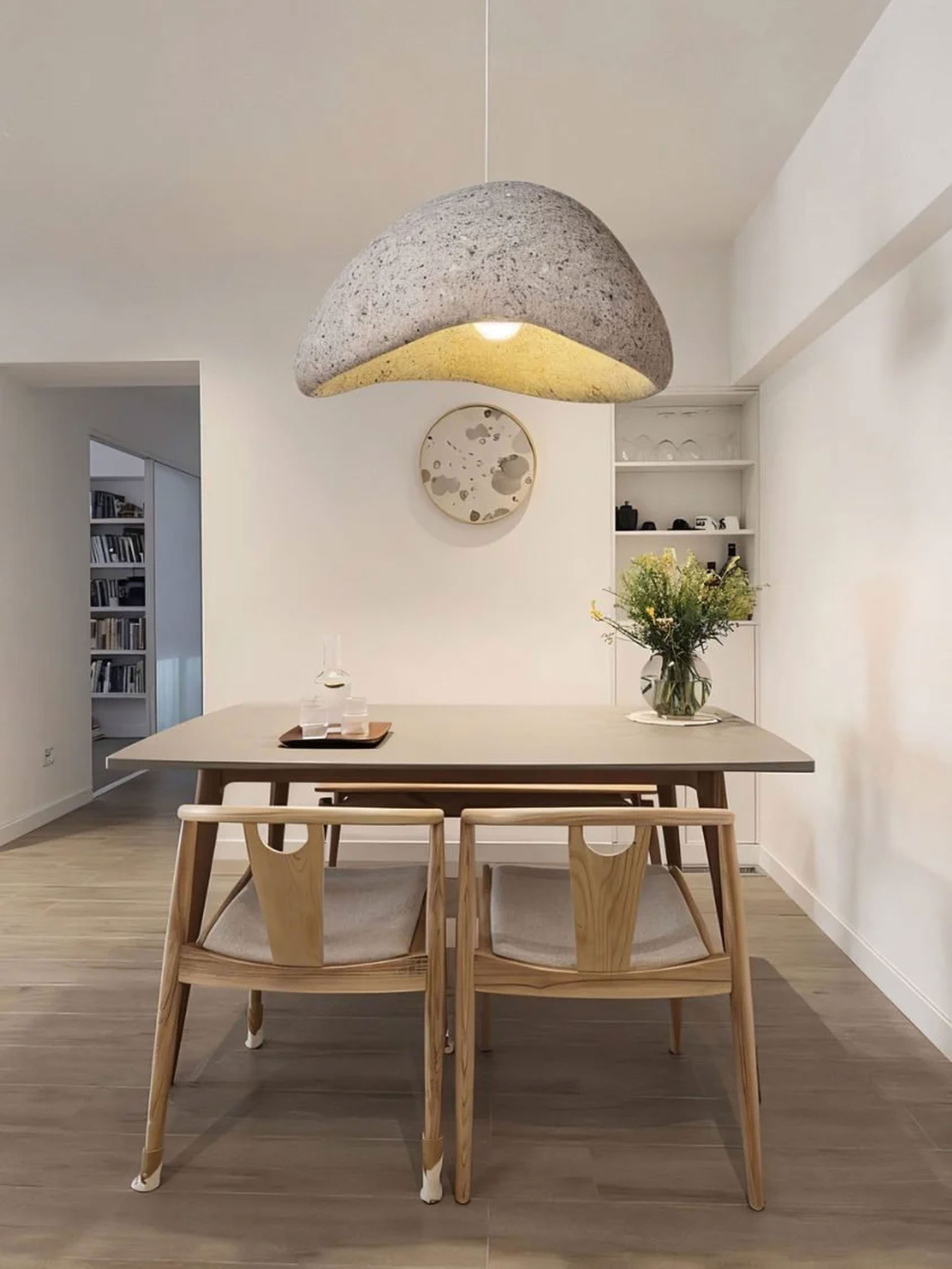 Wabi Dome Pendant Light - Cone Mars Red - L32"(80cm) - Cool White (6000K)