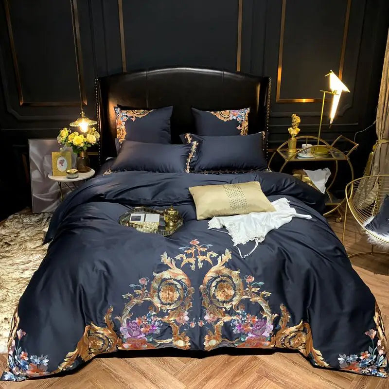 Ren Navy Blue Bedding Set