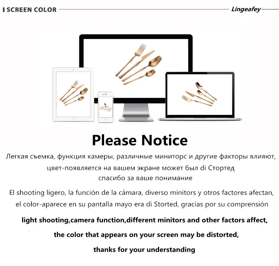 Ren Golden Cutlery Set