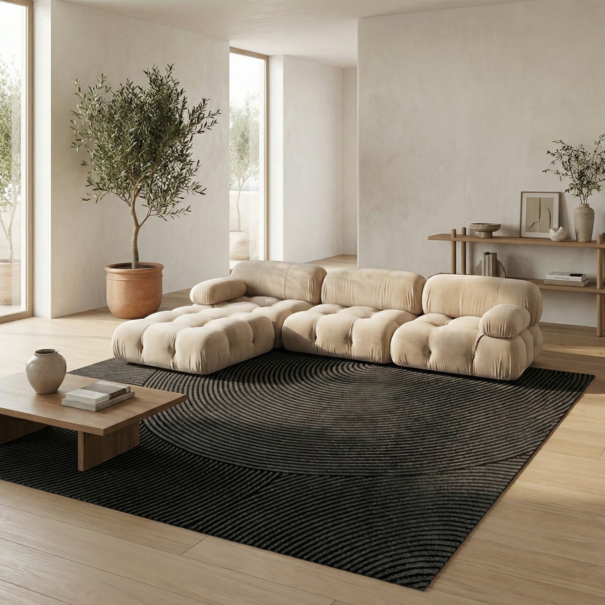 Ren Circular Relief Rug