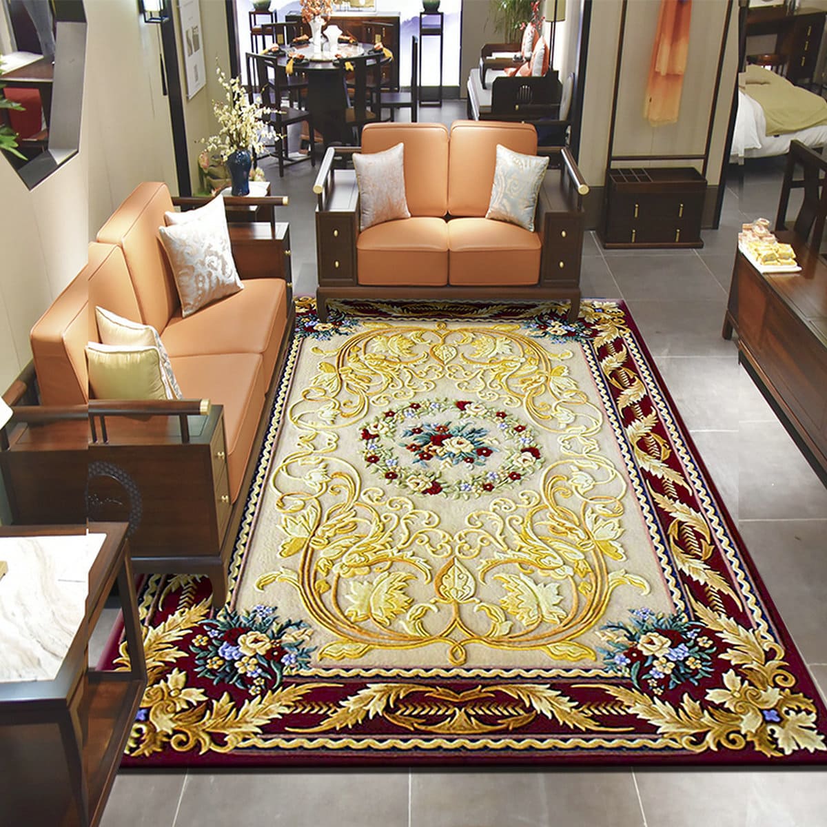 Aoi Hand-Tufted Wool Floral Rug