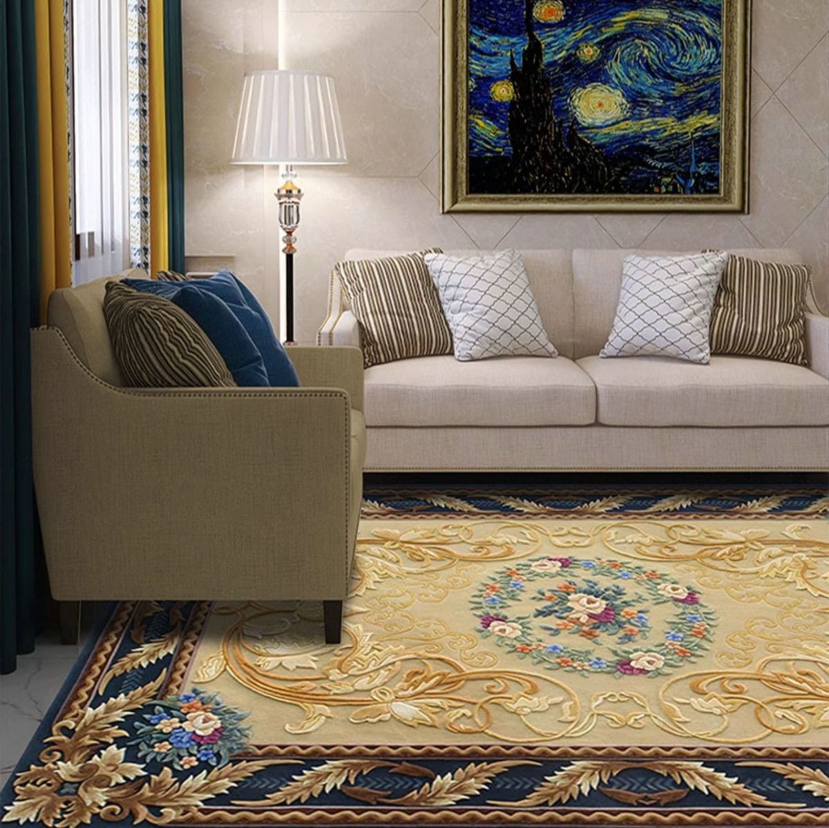 Aoi Hand-Tufted Wool Floral Rug