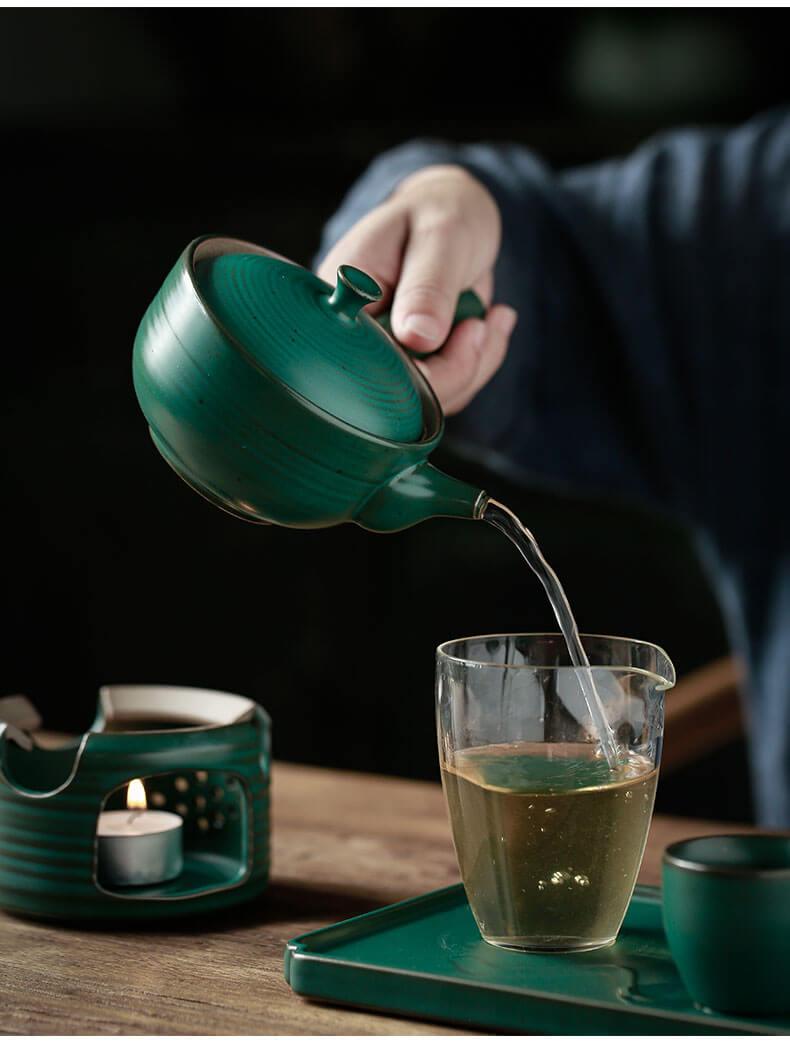 Riku Hammer Pattern Glass Teapot