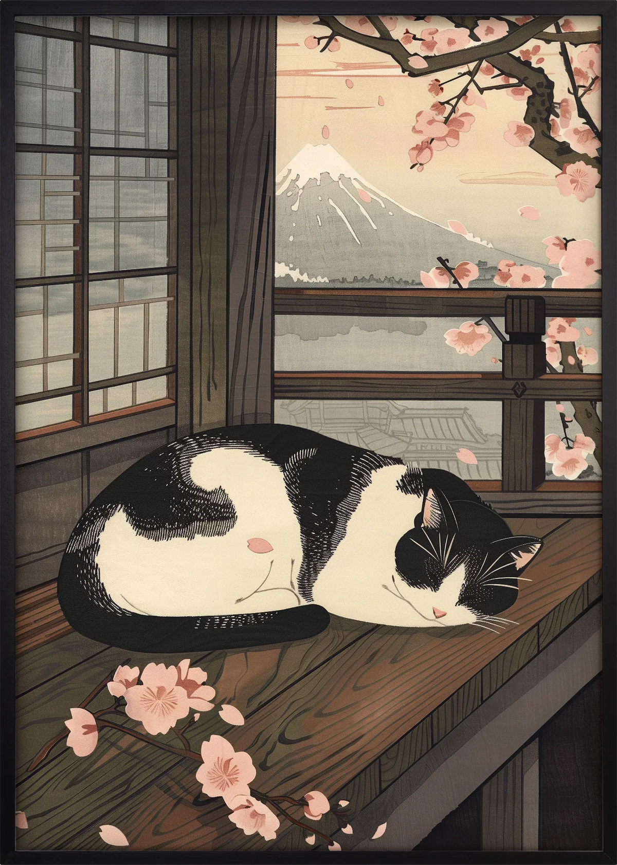 Haru Neko Canvas Art