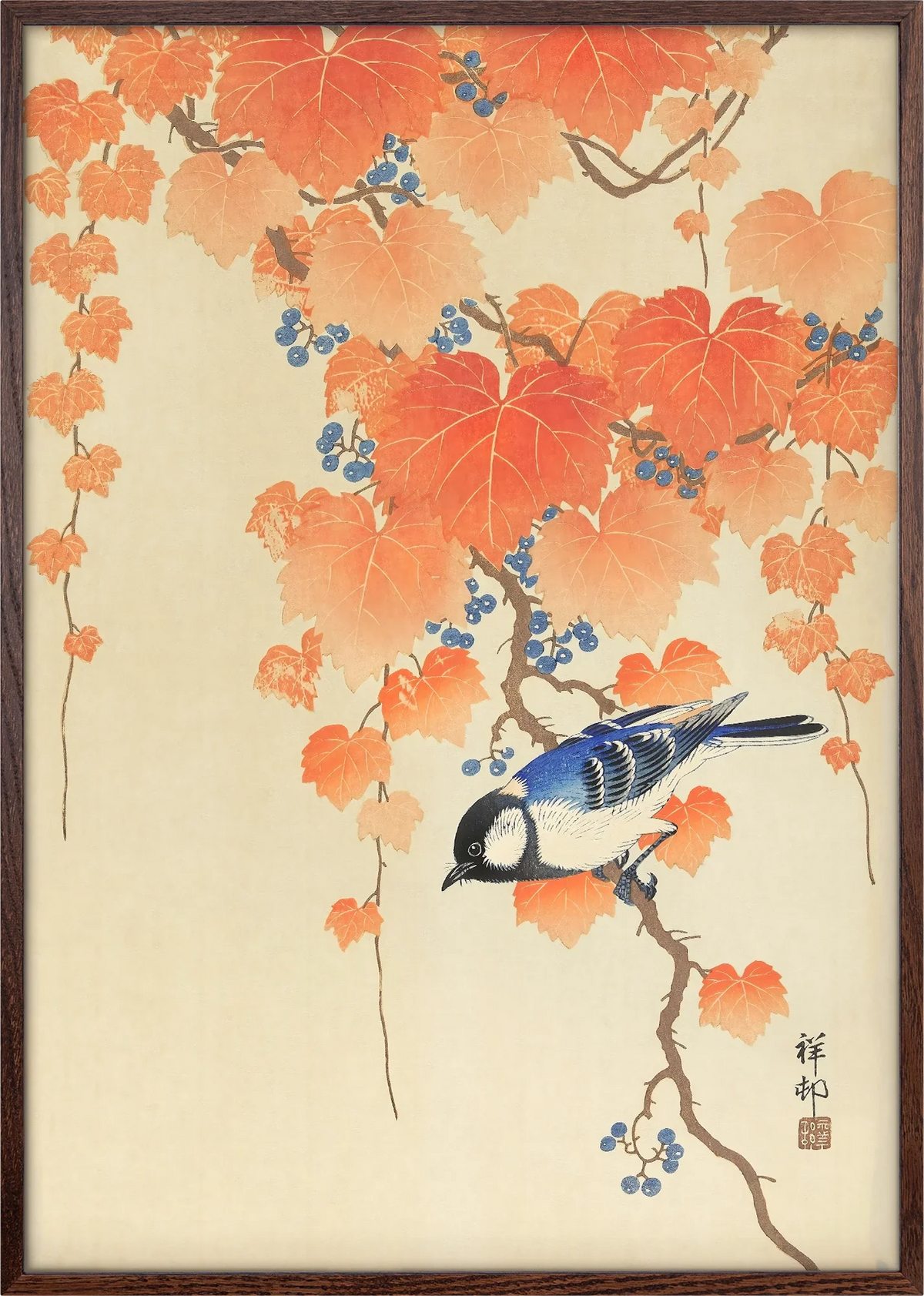 Aki Bird and Ivy Art Print