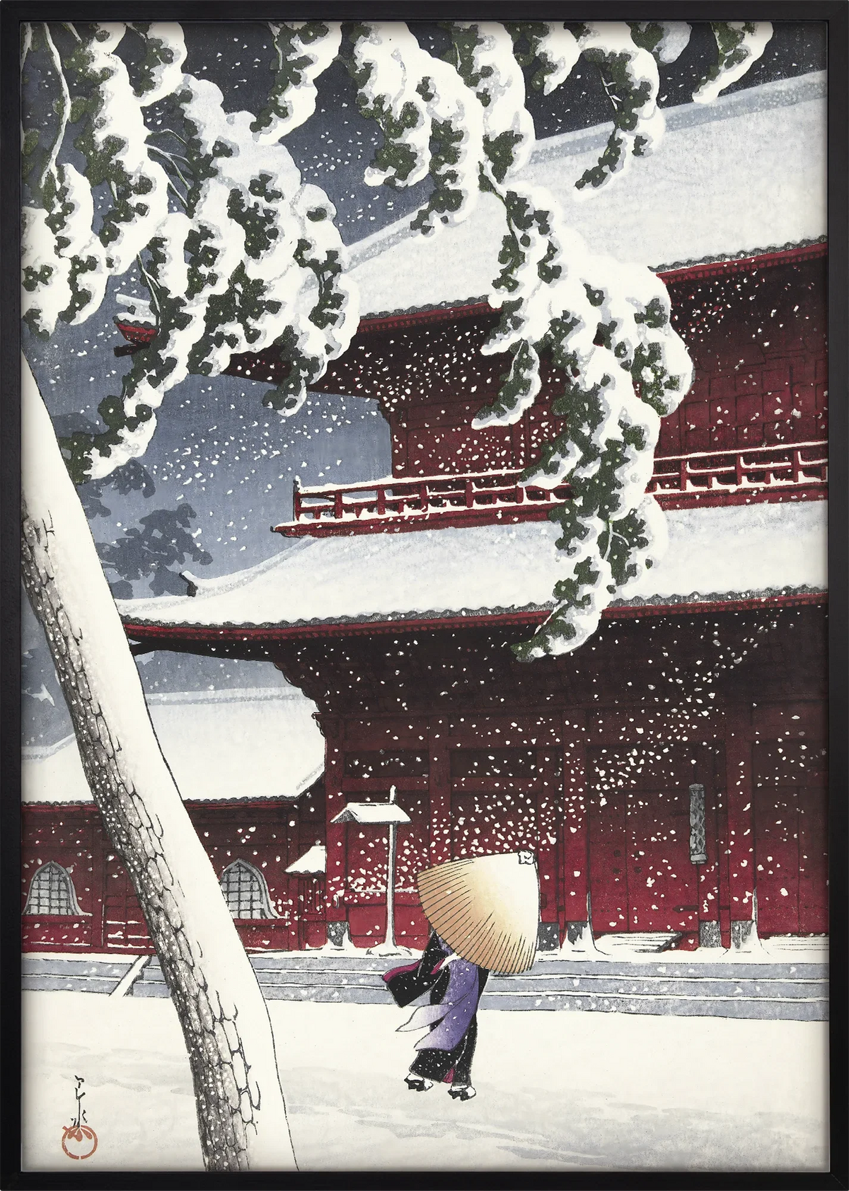 Yuki Zojoji Temple Art Print