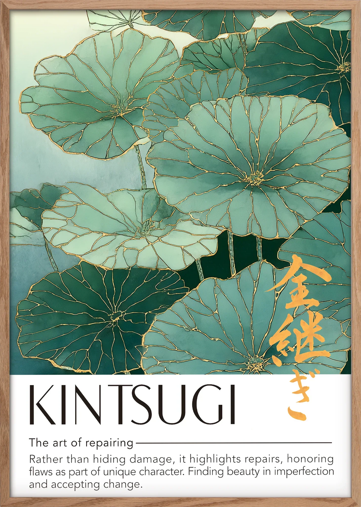 Kintsugi Lotus Art Print