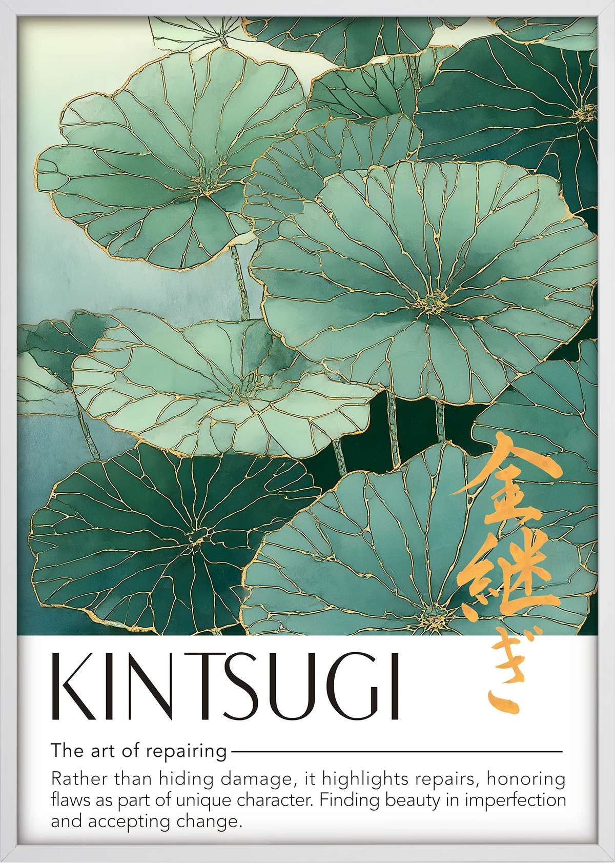 Kintsugi Lotus Art Print