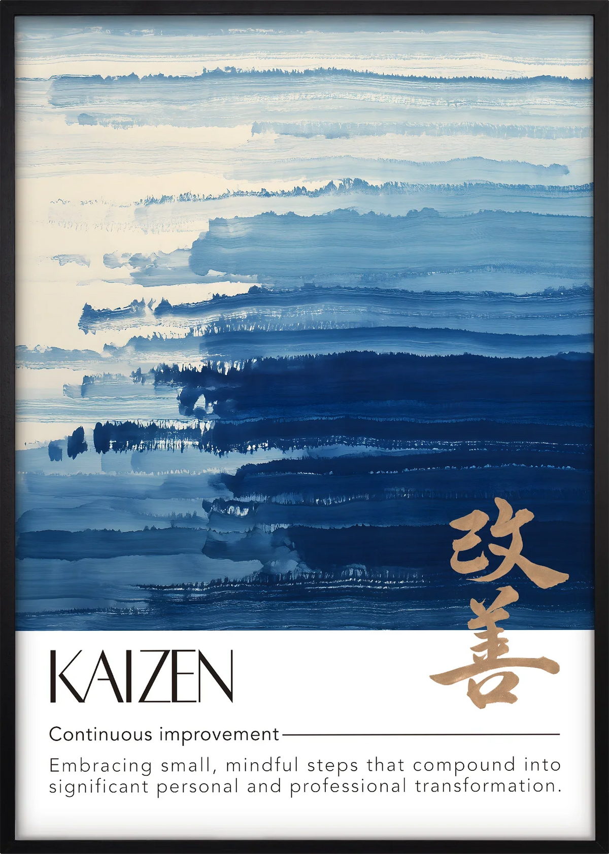 Kaizen Blue Art Print