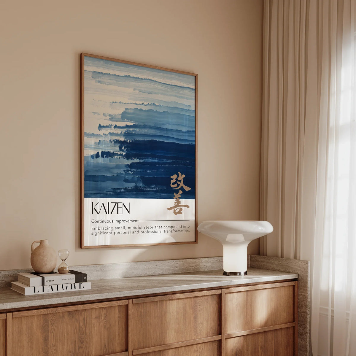 Kaizen Blue Art Print