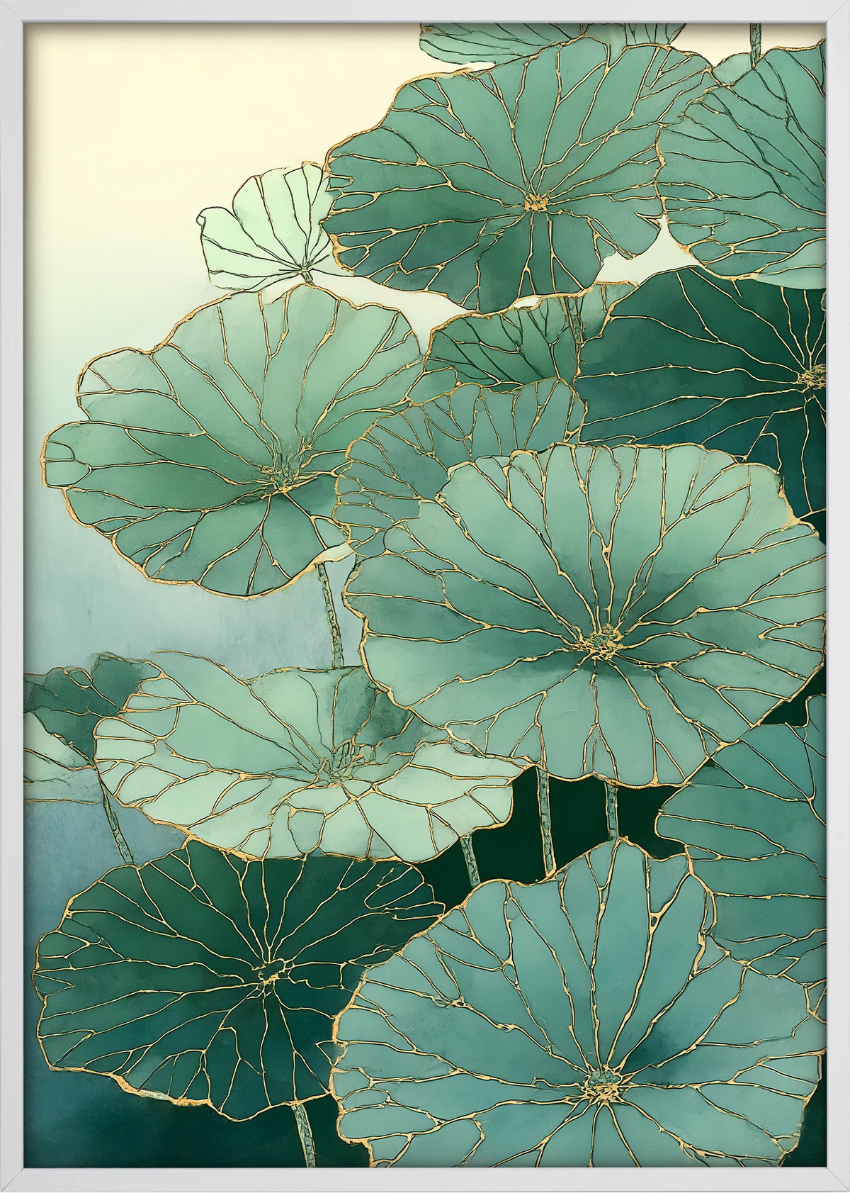 Kintsugi Lotus Art Print