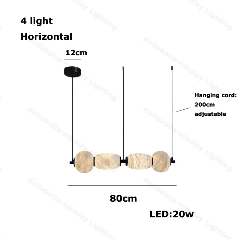 Kagekuro Marble Pendant Chandelier