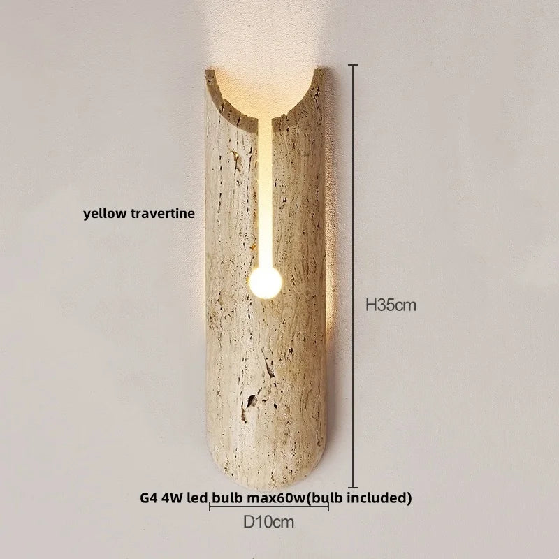 Cavira Stone Glass Wall Lamp