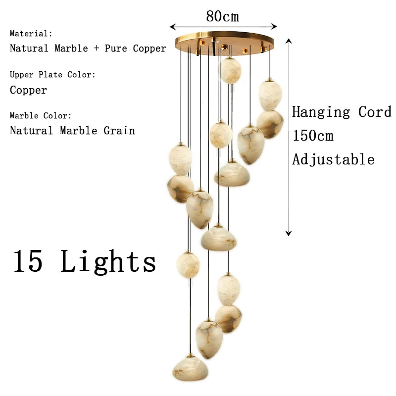 Kōrin Marble Chandelier