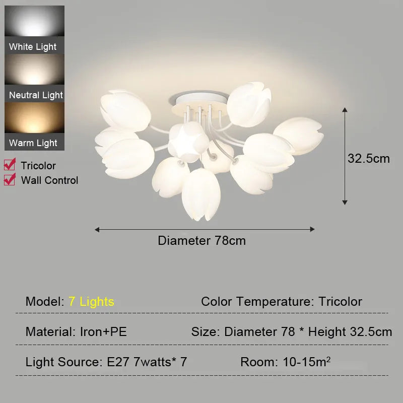 Tsubomi LED Ceiling Light Tulip Design