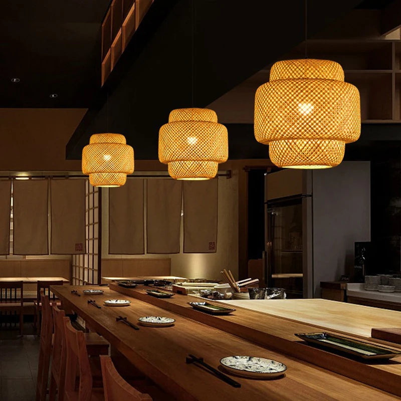 Hikari Bamboo Lantern Pendant Light