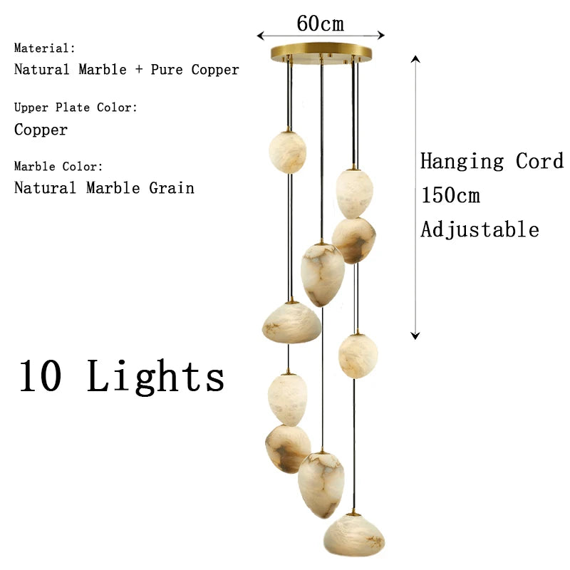Kōrin Marble Chandelier