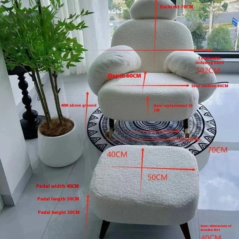 Kumo White Lounge Chair