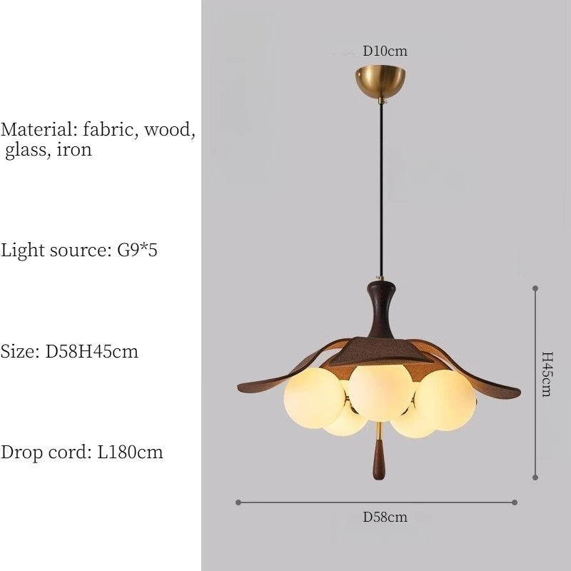 La Lumière Vintage French Wood Chandelier