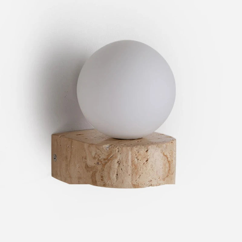 Travira Glass Stone Wall Lamp