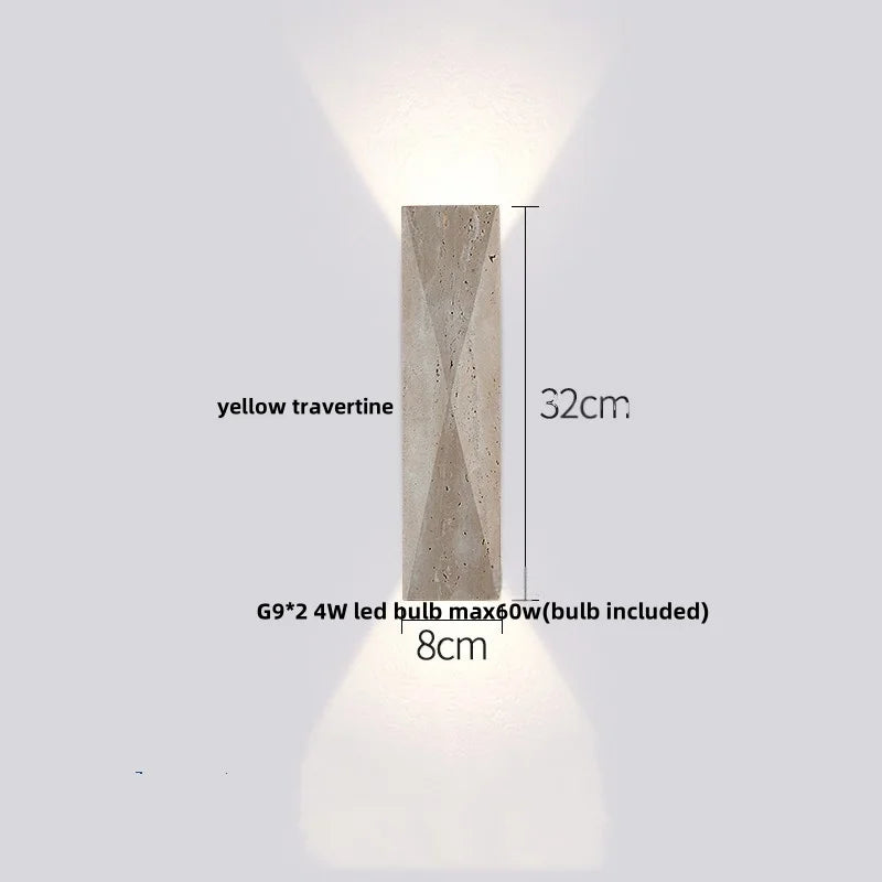 Cavira Stone Glass Wall Lamp
