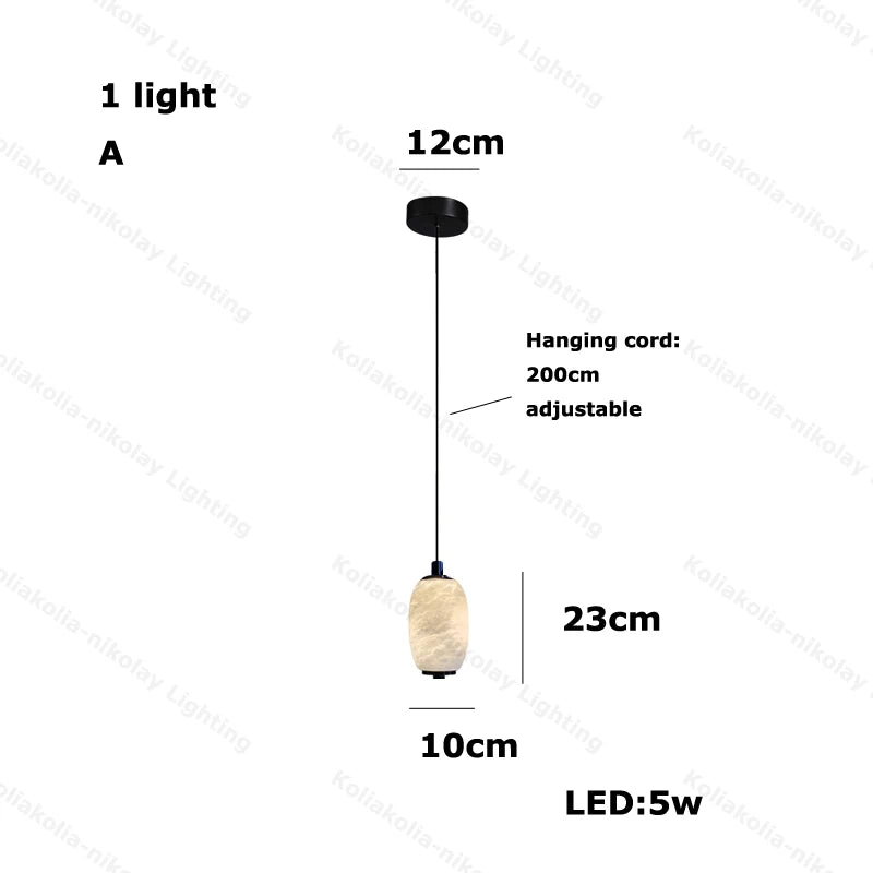 Kagekuro Marble Pendant Chandelier