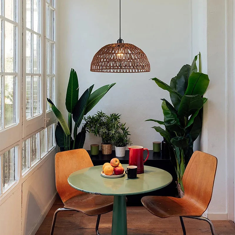 Mori Woven Rattan Pendant Light