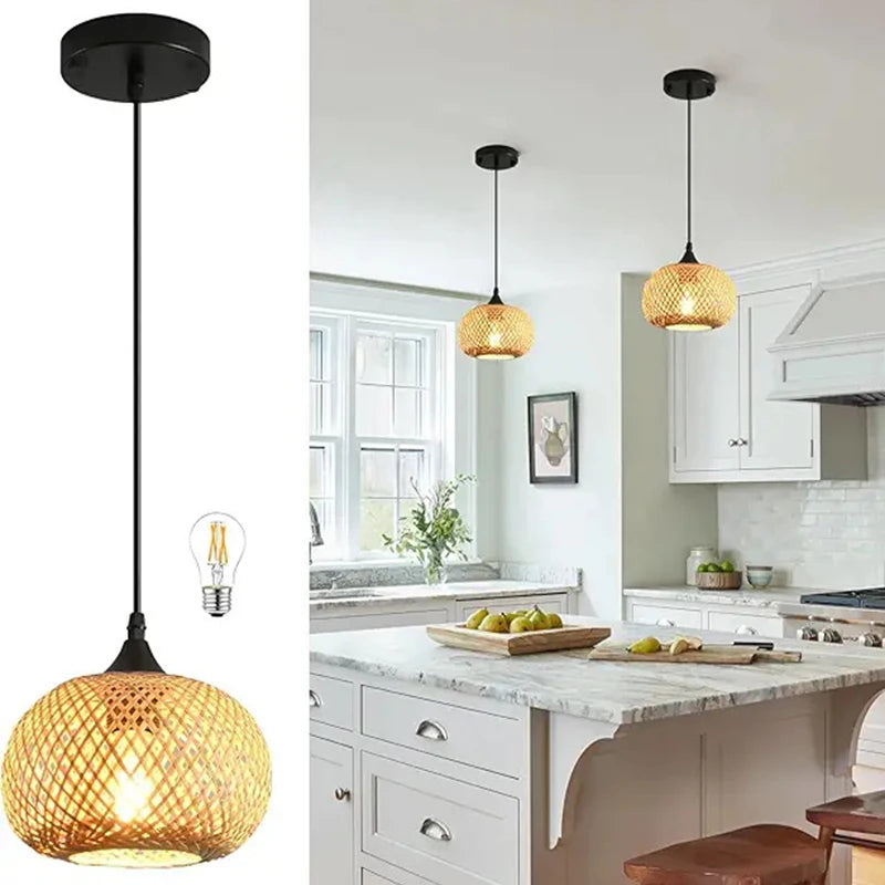 Haru Bamboo Pendant Light
