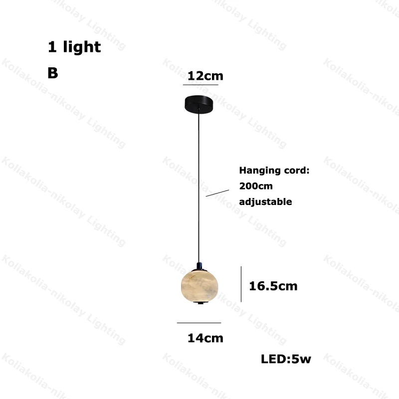 Kagekuro Marble Pendant Chandelier