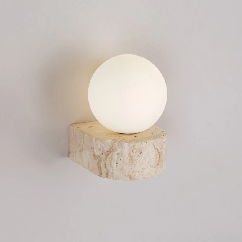 Travira Glass Stone Wall Lamp