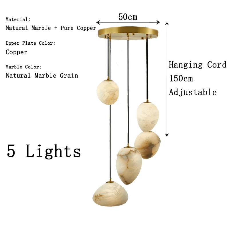Kōrin Marble Chandelier
