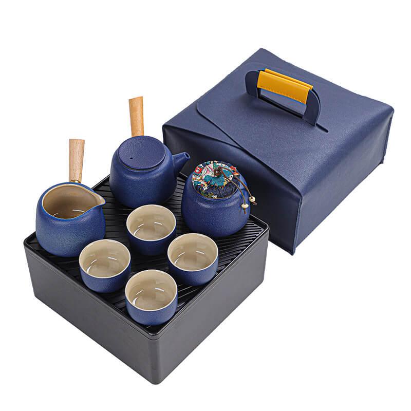 Renji Black Pottery Travel Tea Set