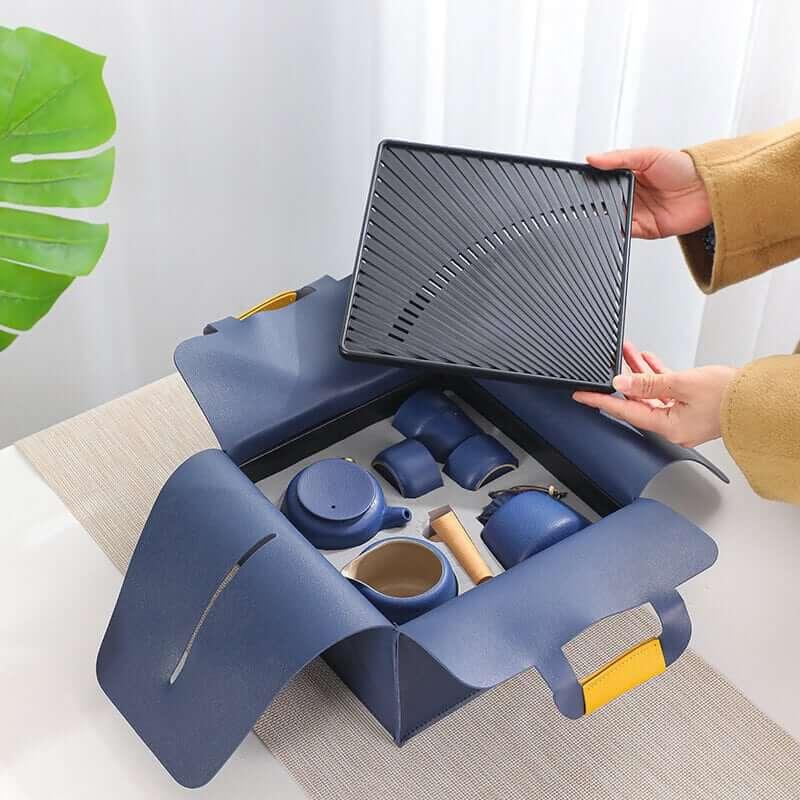 Renji Black Pottery Travel Tea Set