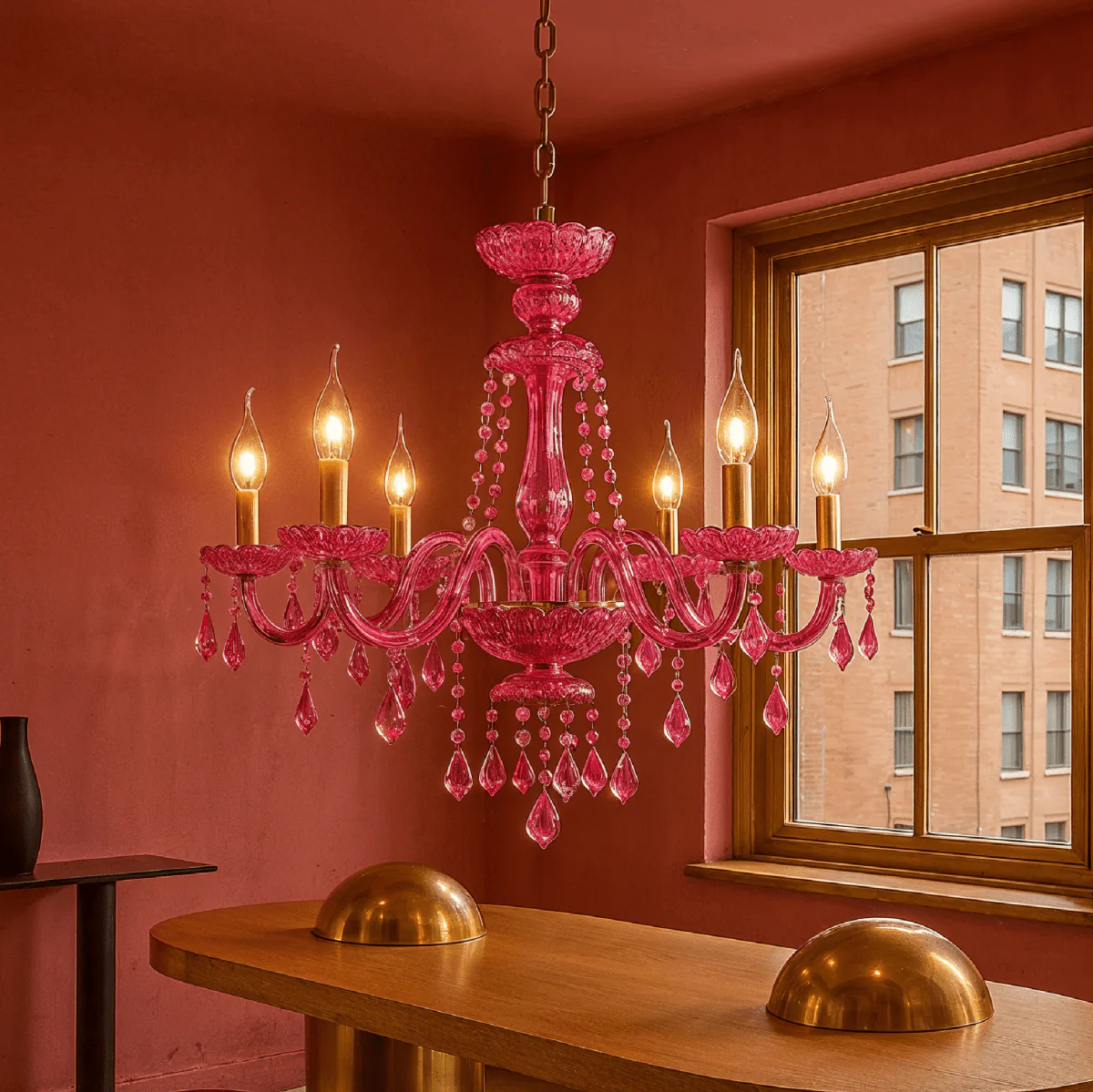 Roselle Pink Chandelier